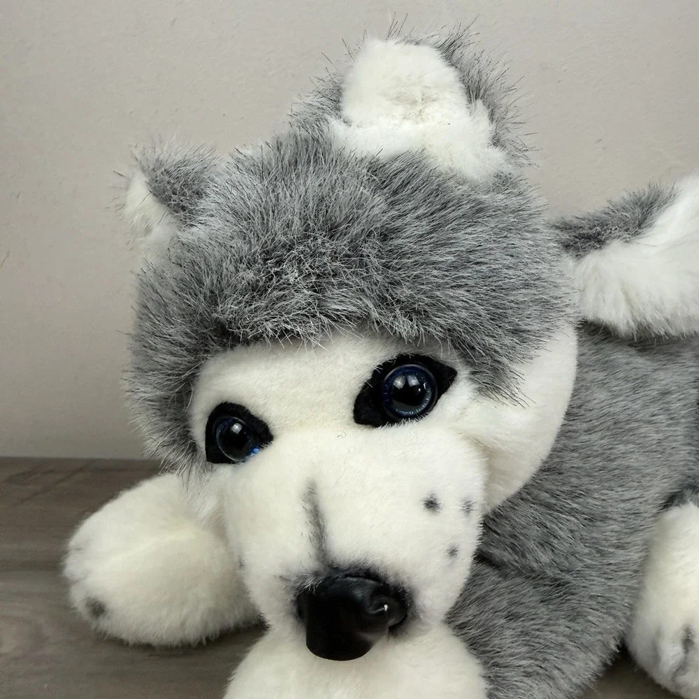 Vtg Fiesta Sitting Husky Plush‎ Dog Puppy Stuffed Animal 15
